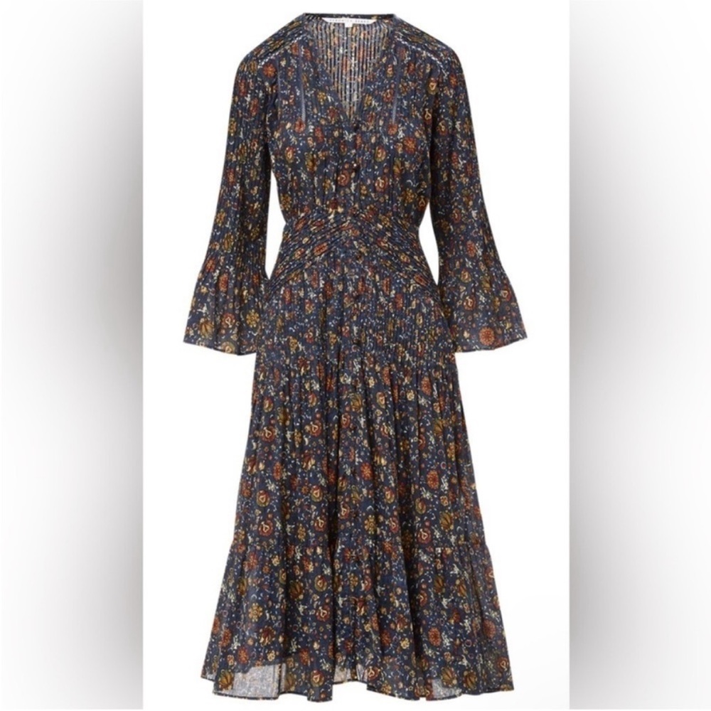 Veronica Beard Shireen Vine Floral Dress Size 6